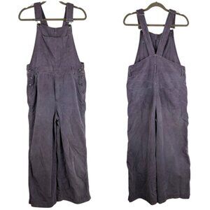 We The Free Free People Womens Small Overalls Corduroy Purple Lavender Wide Leg